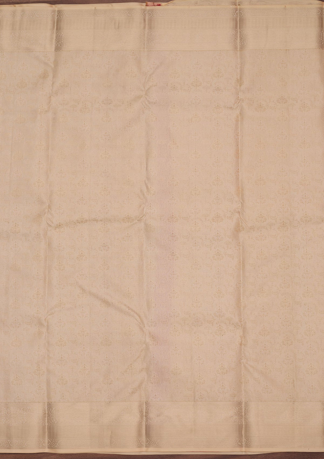 Cream Kanjivaram Pure Silk Saree