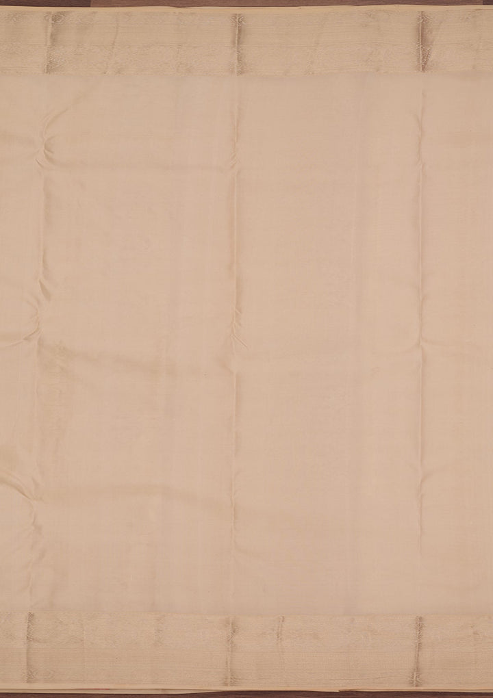 Cream Kanjivaram Pure Silk Saree