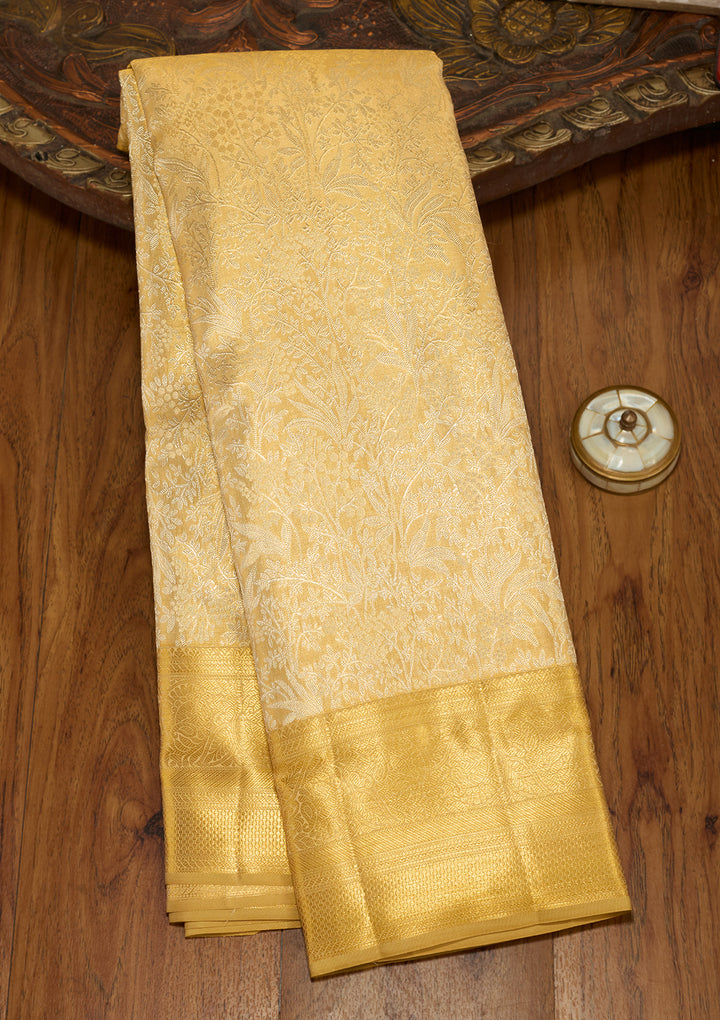 Gold Zariwork (Gold) Silk Silk Saree