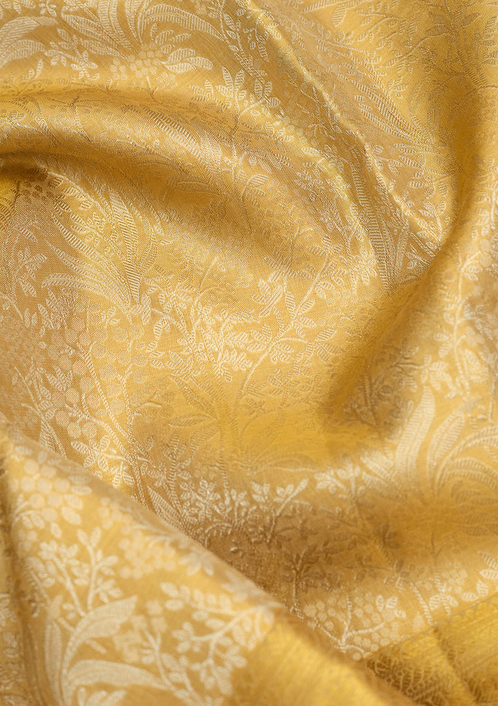 Gold Zariwork (Gold) Silk Silk Saree