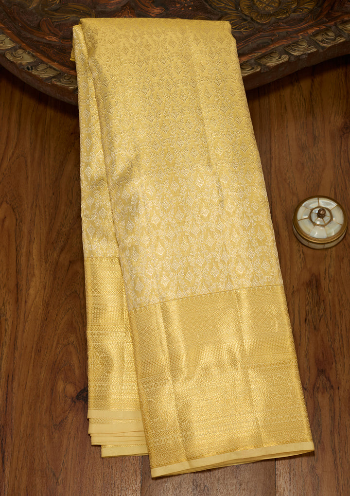 Gold Zariwork (Gold) Silk Silk Saree