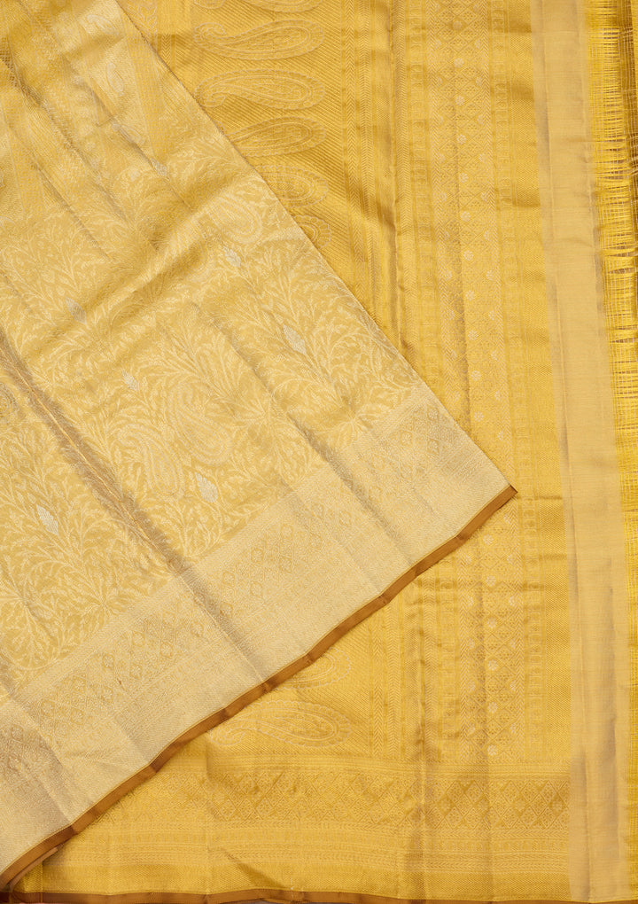 Gold Zariwork (Gold) Silk Silk Saree