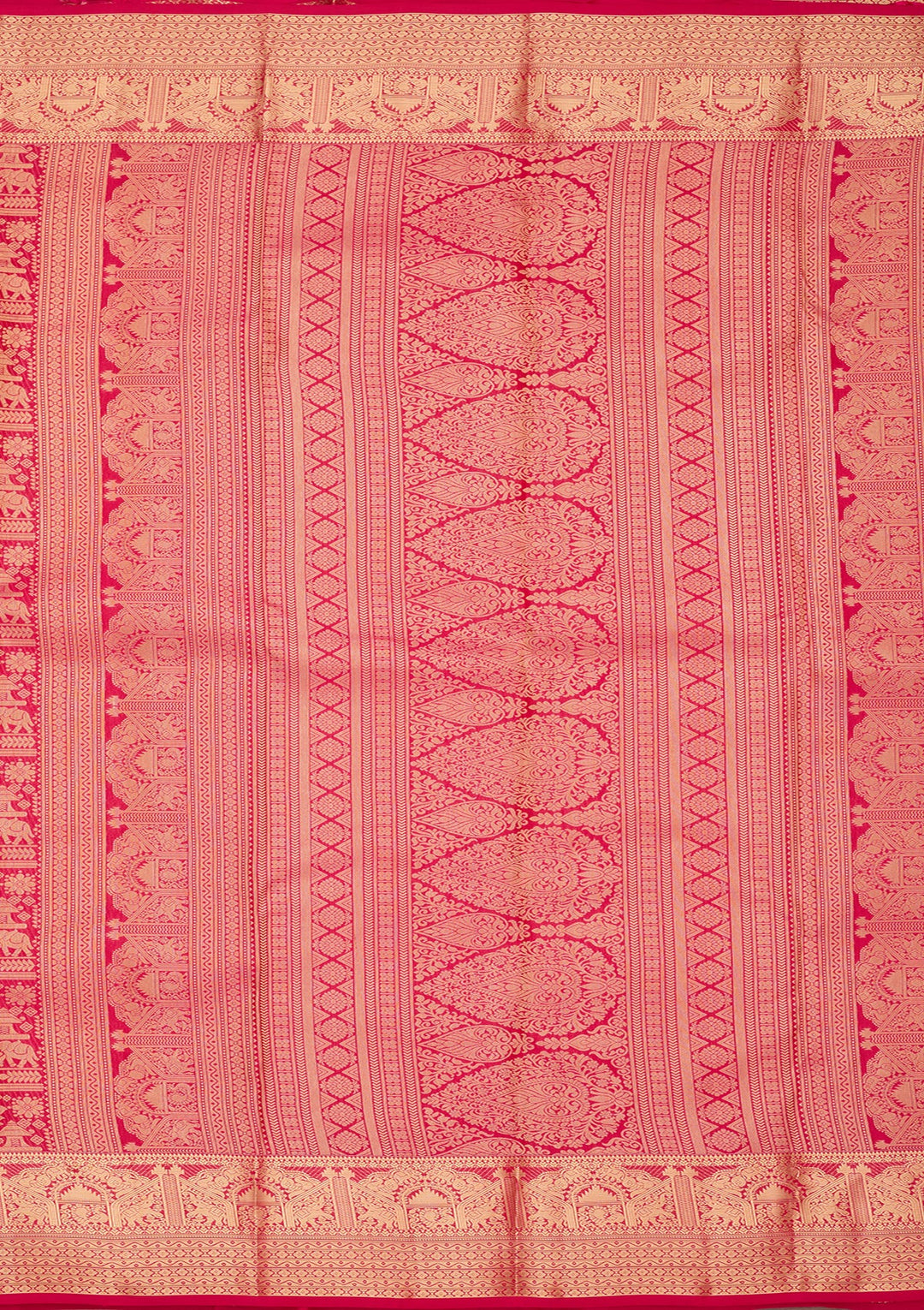 Rani Pink Kanjivaram Pure Silk Saree