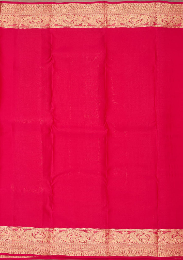 Rani Pink Kanjivaram Pure Silk Saree