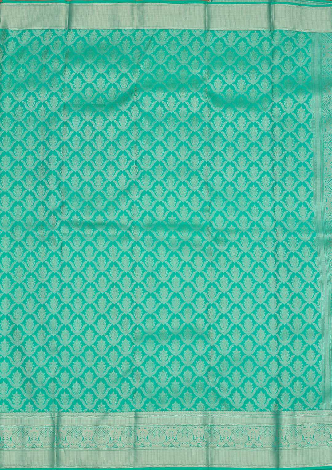 Sky Blue Zariwork (Gold) Silk Silk Saree