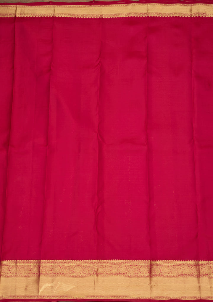 Wine Zariwork (Gold) Silk Silk Saree