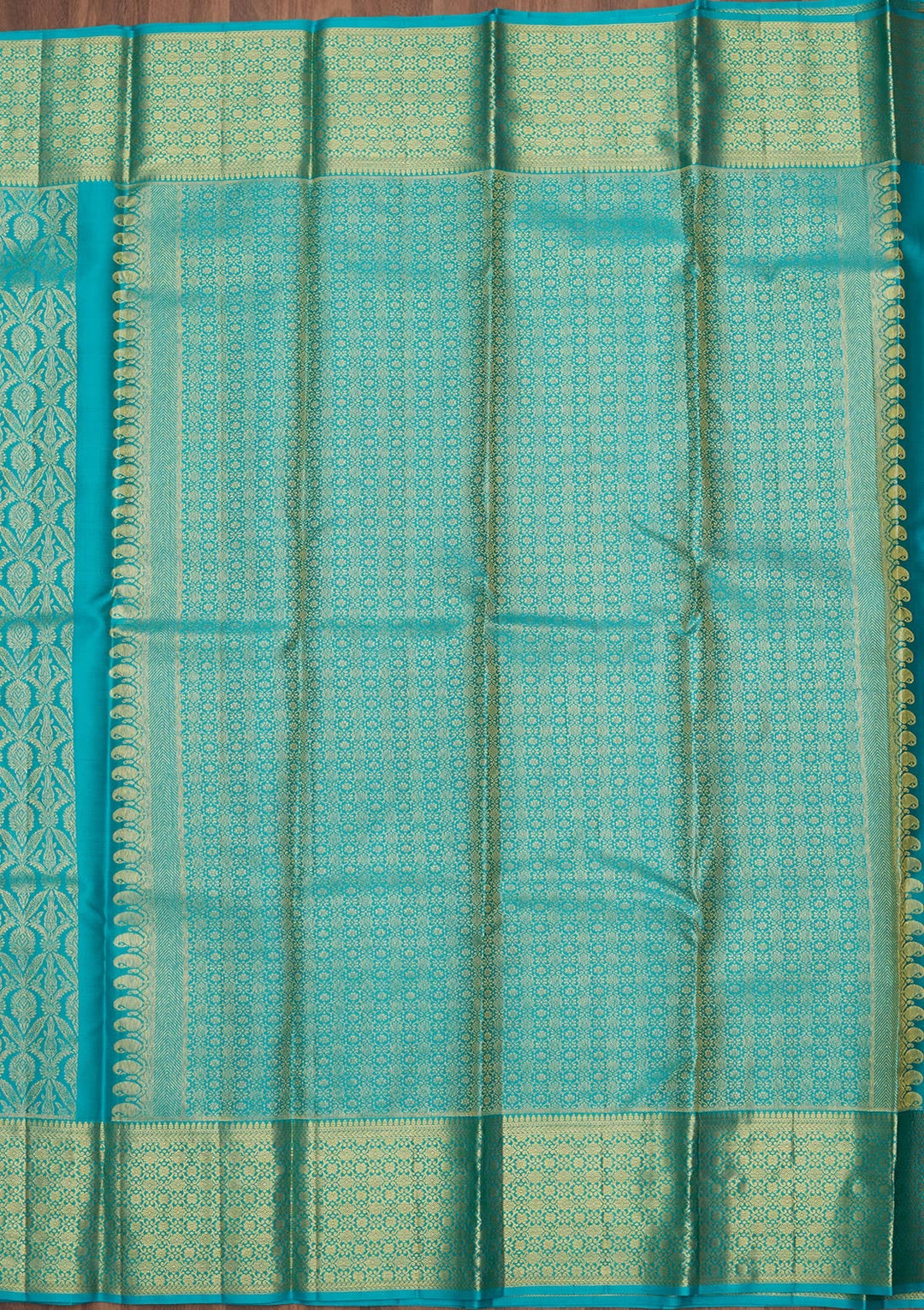 Sky Blue Zariwork (Gold) Pure Silk Saree