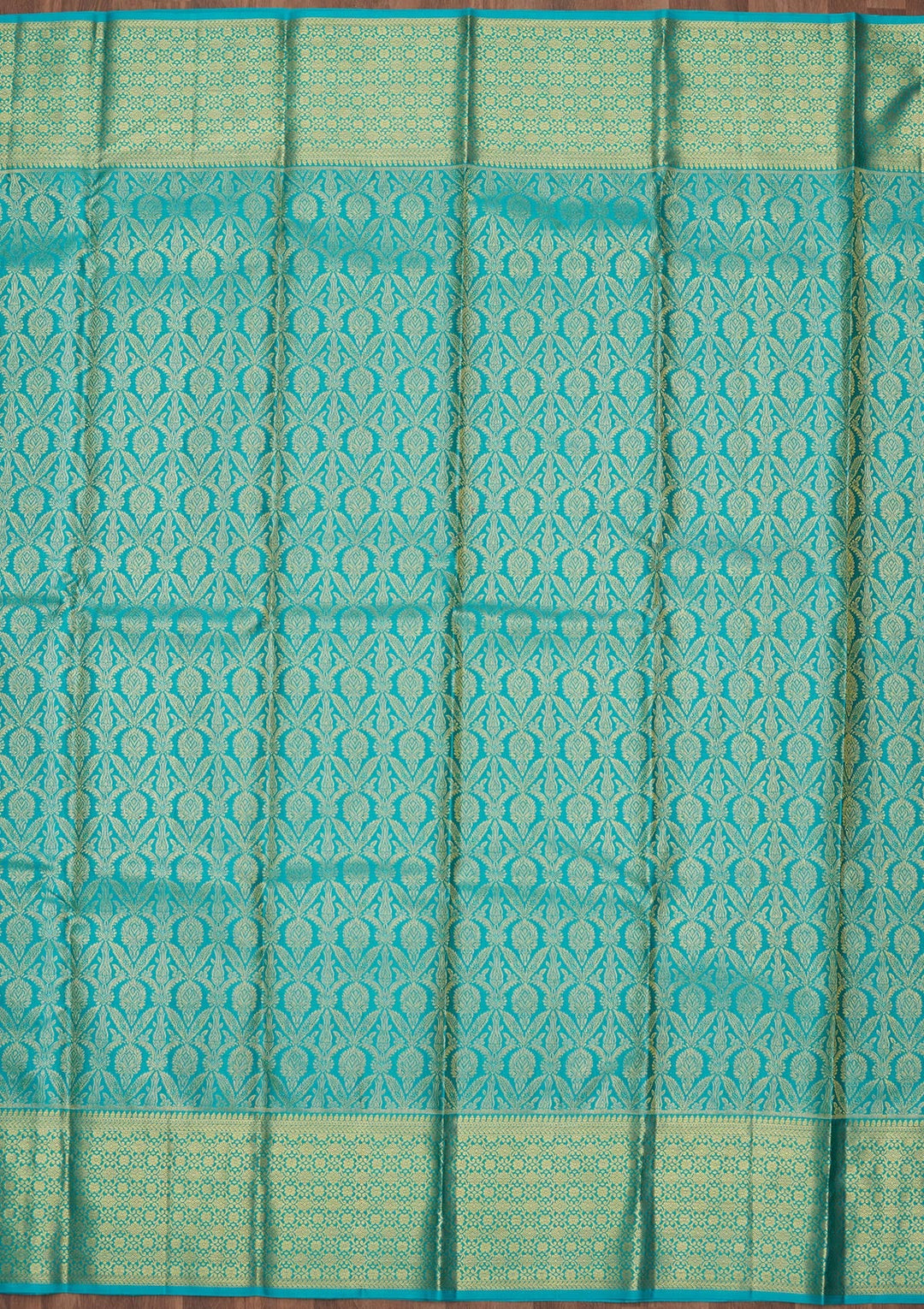 Sky Blue Zariwork (Gold) Pure Silk Saree