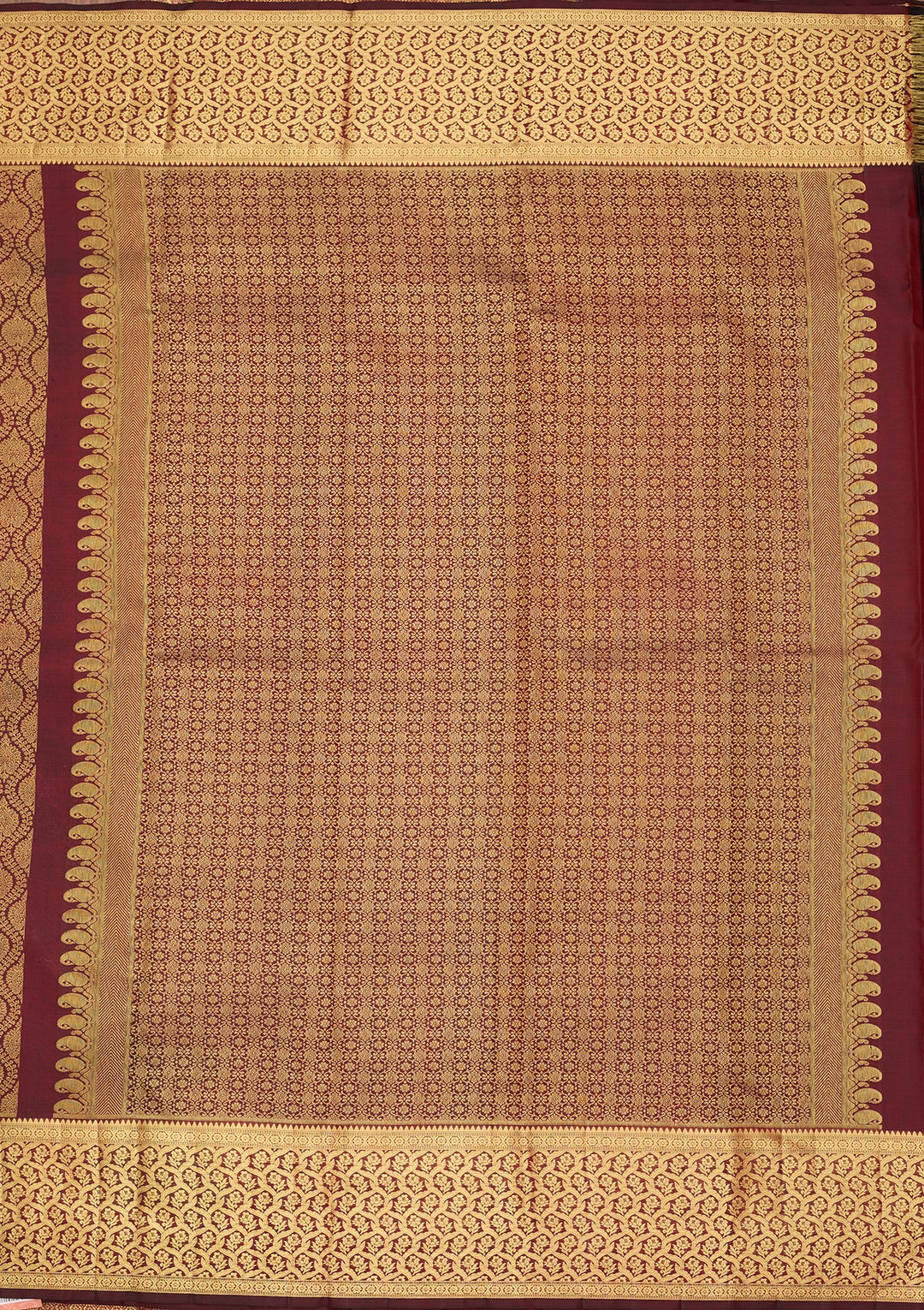 Dark Maroon Dharmavaram Pure Silk Saree
