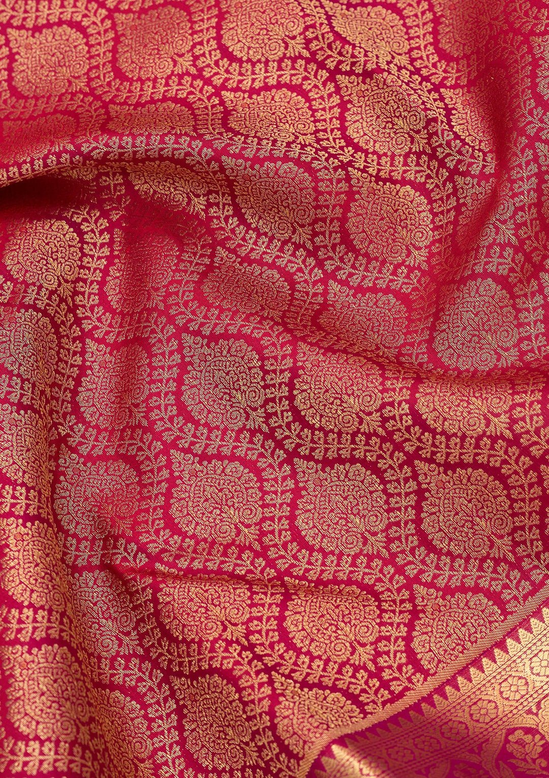 Rani Pink Dharmavaram Pure Silk Saree