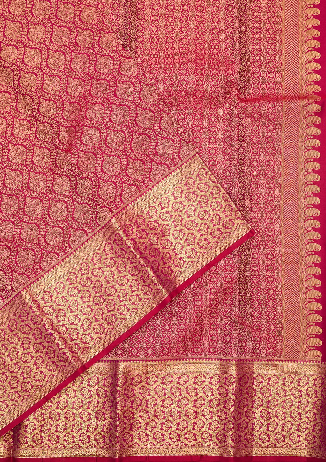 Rani Pink Dharmavaram Pure Silk Saree