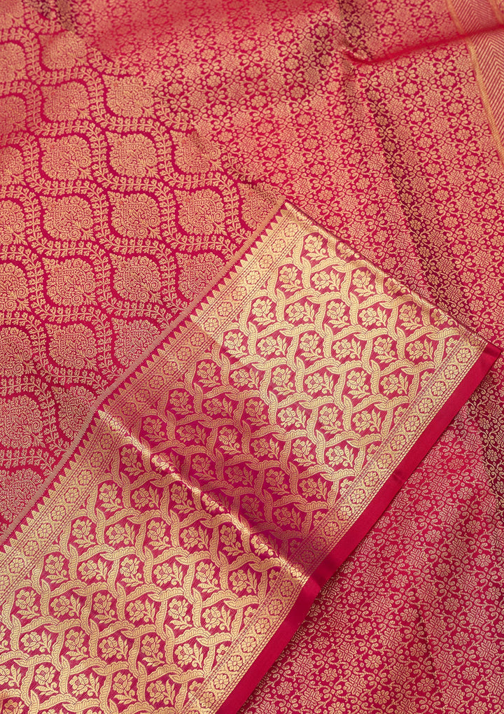 Rani Pink Dharmavaram Pure Silk Saree