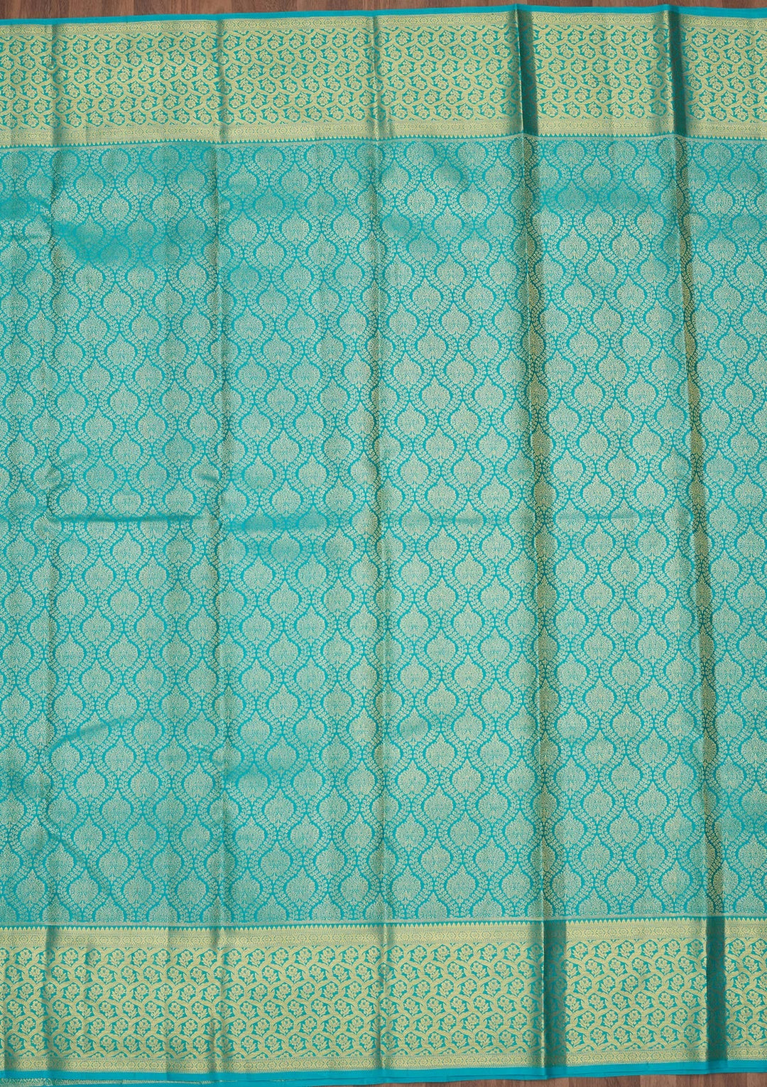 Sky Blue Zariwork (Gold) Pure Silk Saree