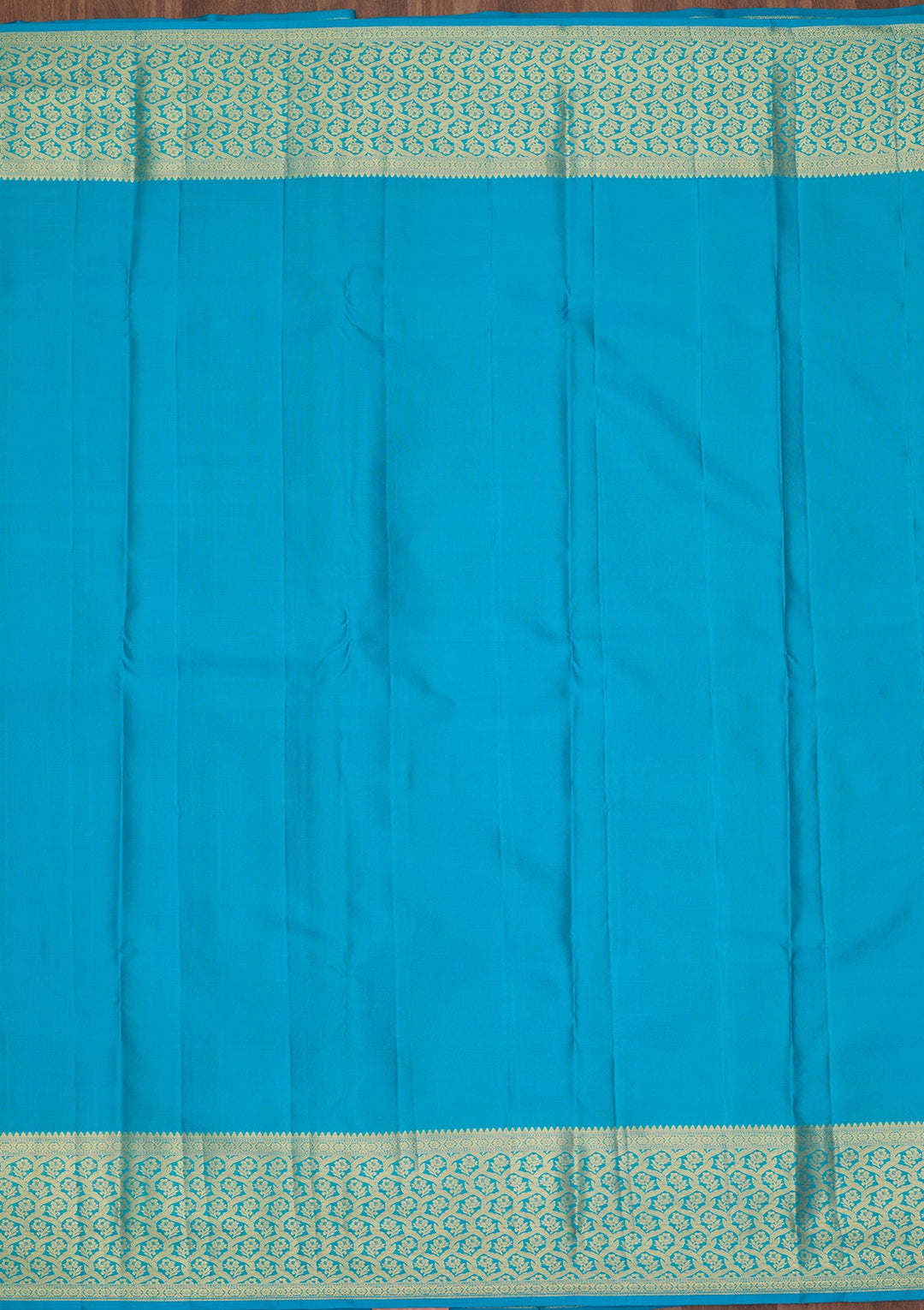 Turquoise Blue Dharmavaram Pure Silk Saree
