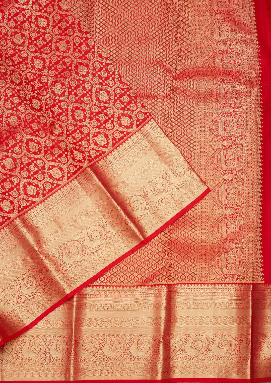 Red Zariwork (Gold) Pure Silk Saree