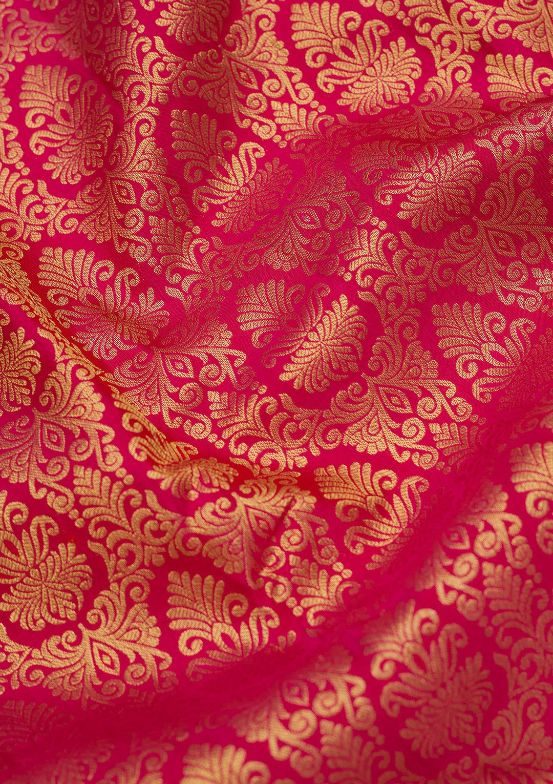 Rani Pink Zariwork (Gold) Pure Silk Saree