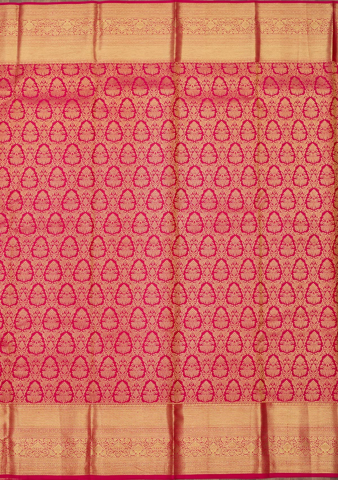 Rani Pink Zariwork (Gold) Pure Silk Saree