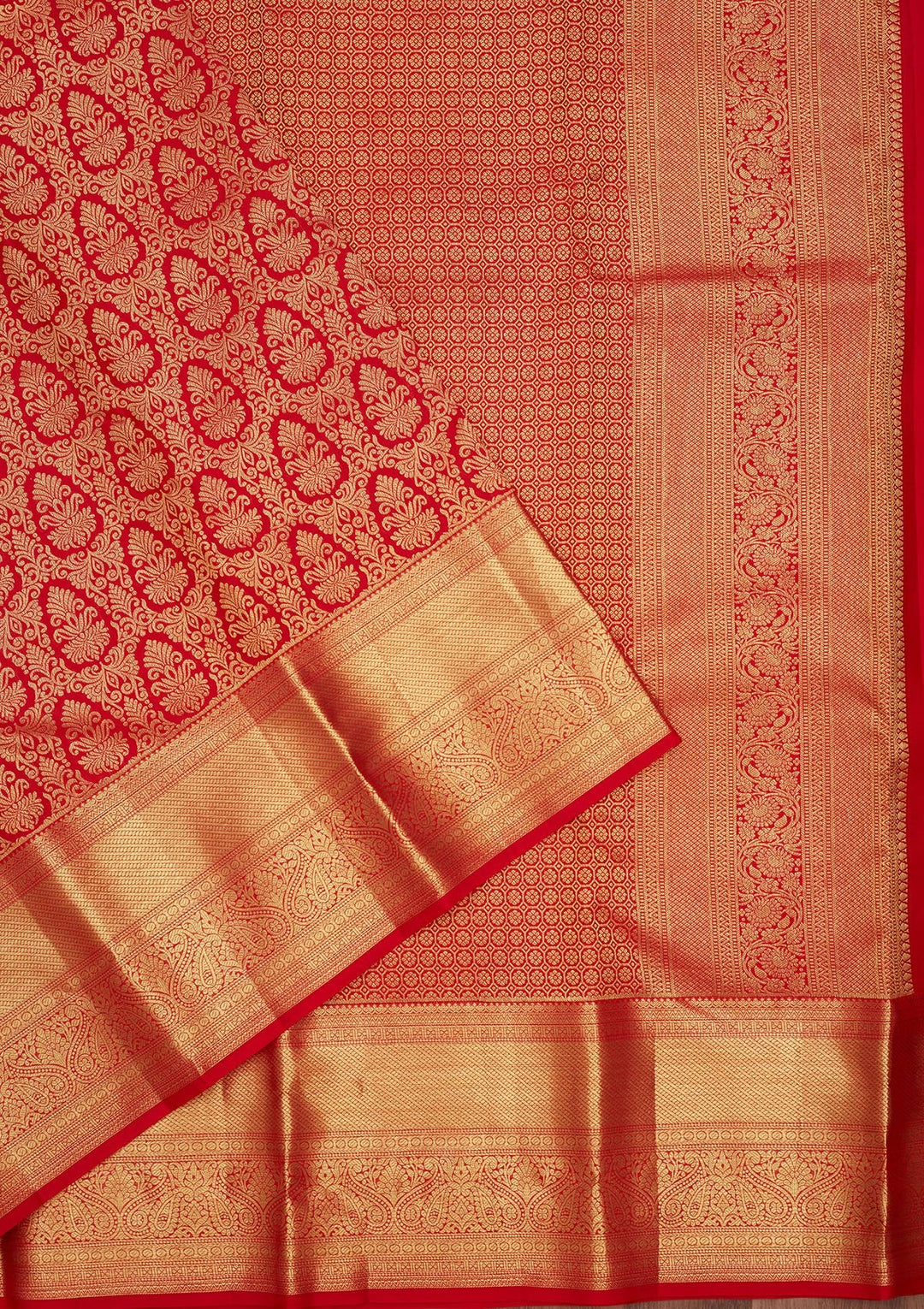 Red Zariwork (Gold) Pure Silk Saree
