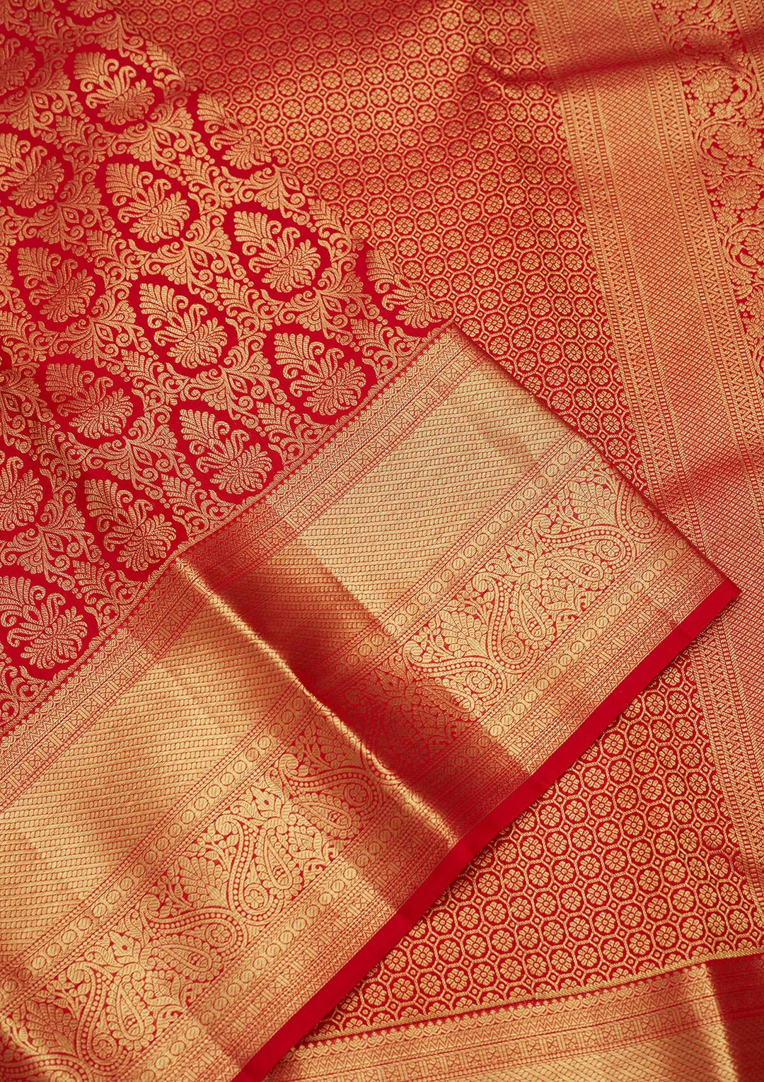 Red Zariwork (Gold) Pure Silk Saree