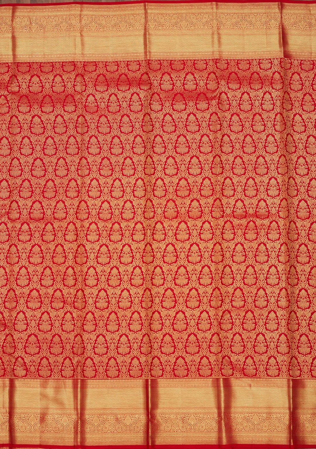 Red Zariwork (Gold) Pure Silk Saree