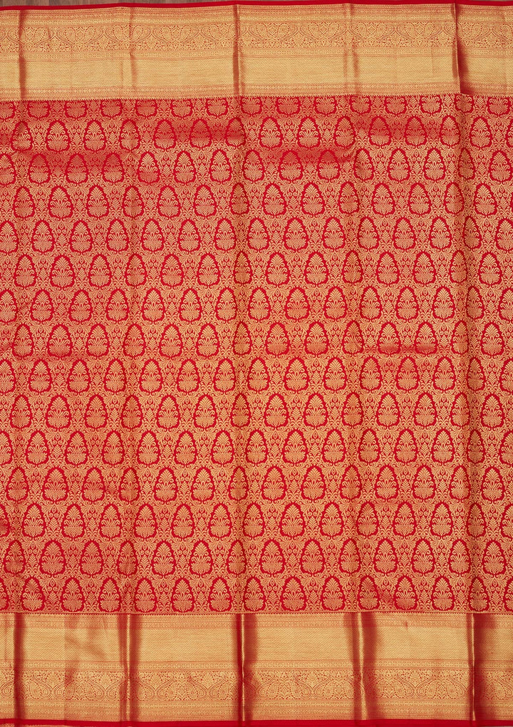 Red Zariwork (Gold) Pure Silk Saree