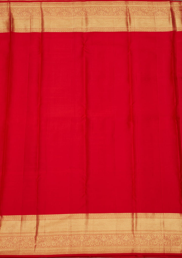 Red Zariwork (Gold) Pure Silk Saree