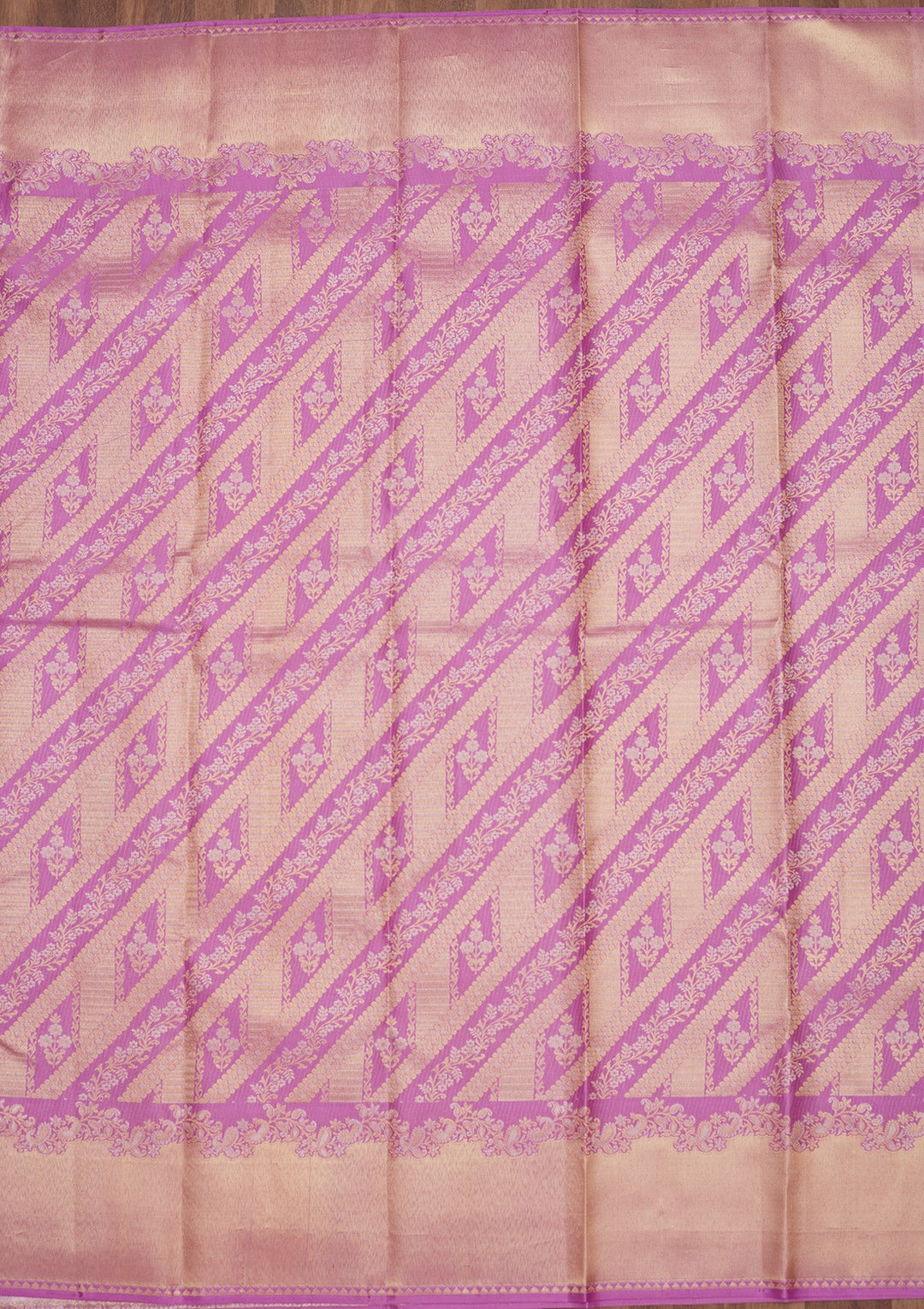 Lavender Zariwork (Gold) Pure Silk Saree