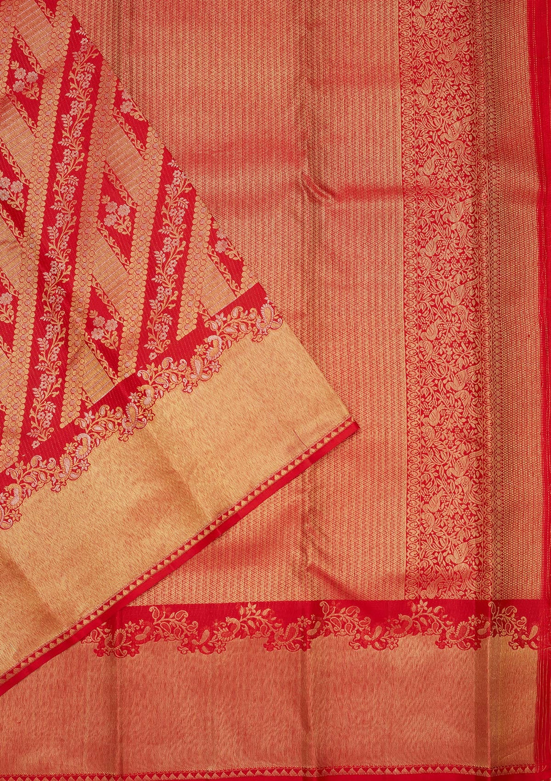 Red Zariwork (Gold) Pure Silk Saree