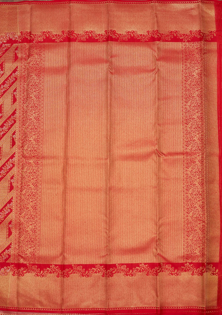 Red Zariwork (Gold) Pure Silk Saree