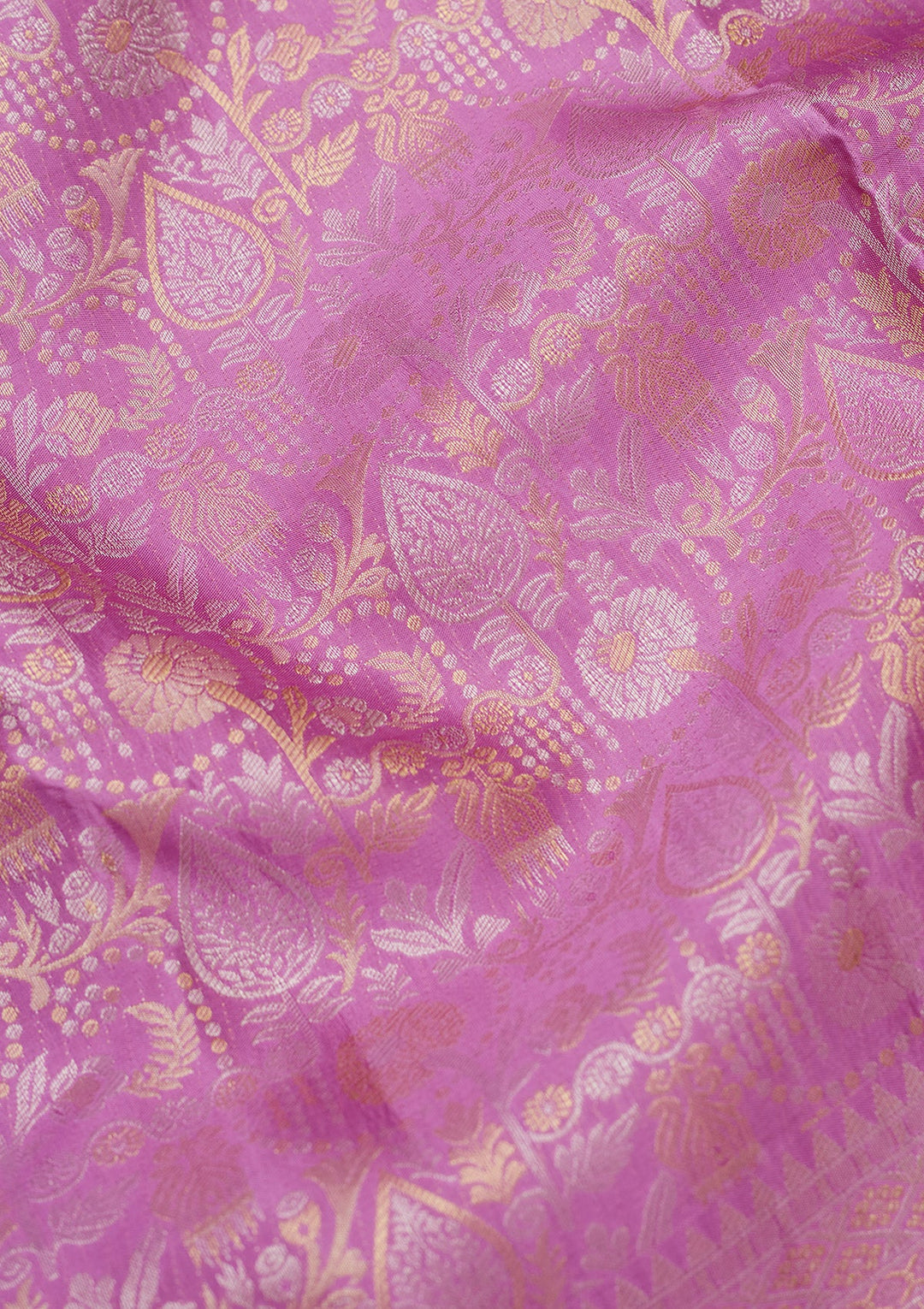 Lavender Zariwork (Gold) Pure Silk Saree
