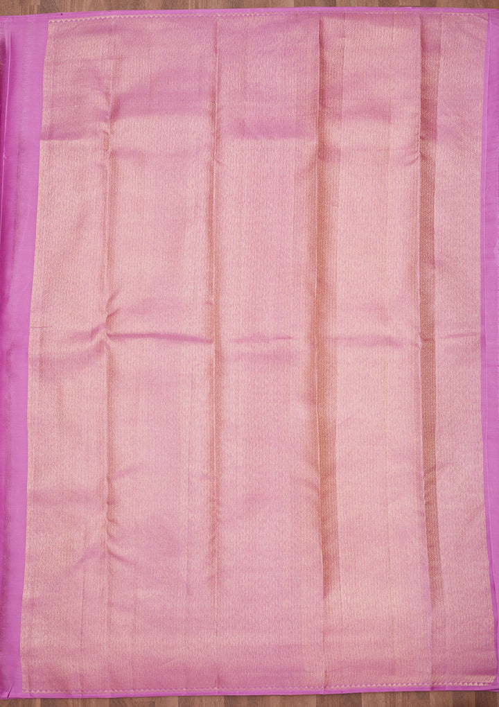 Lavender Zariwork (Gold) Pure Silk Saree