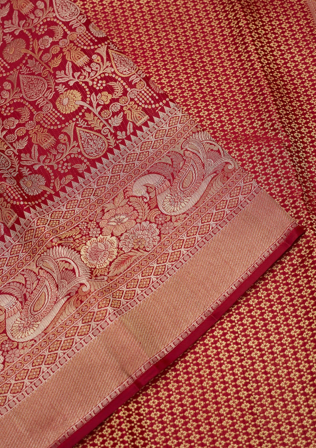 Maroon Zariwork (Gold) Pure Silk Saree