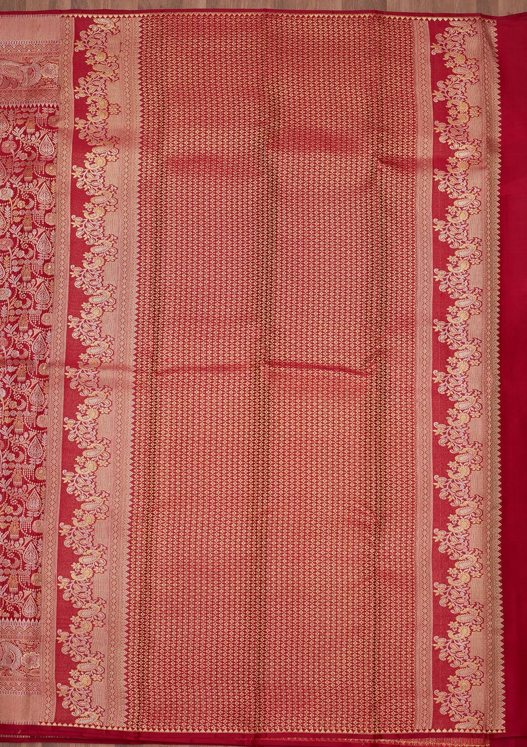 Maroon Zariwork (Gold) Pure Silk Saree