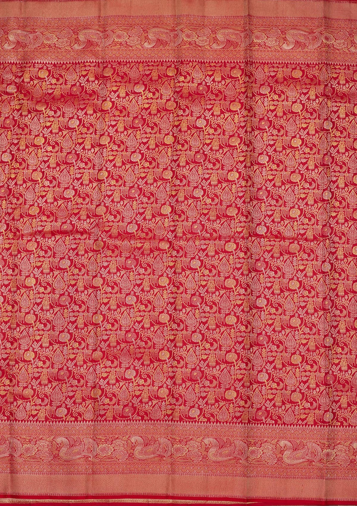 Rani Pink Zariwork (Gold) Pure Silk Saree