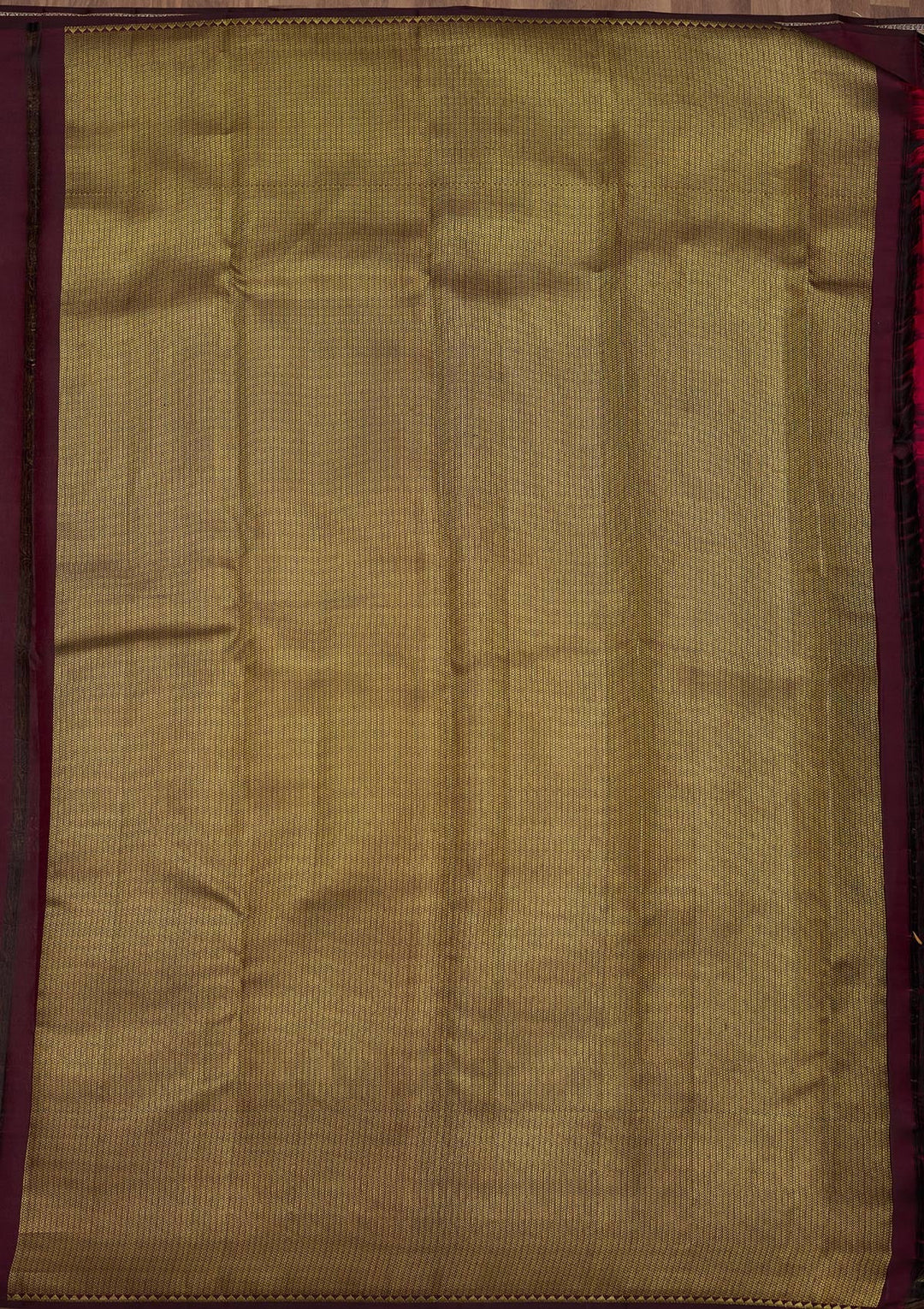 Wine Zariwork (Gold) Pure Silk Saree