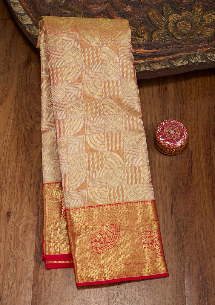 Red Zariwork (Gold) Pure Silk Saree