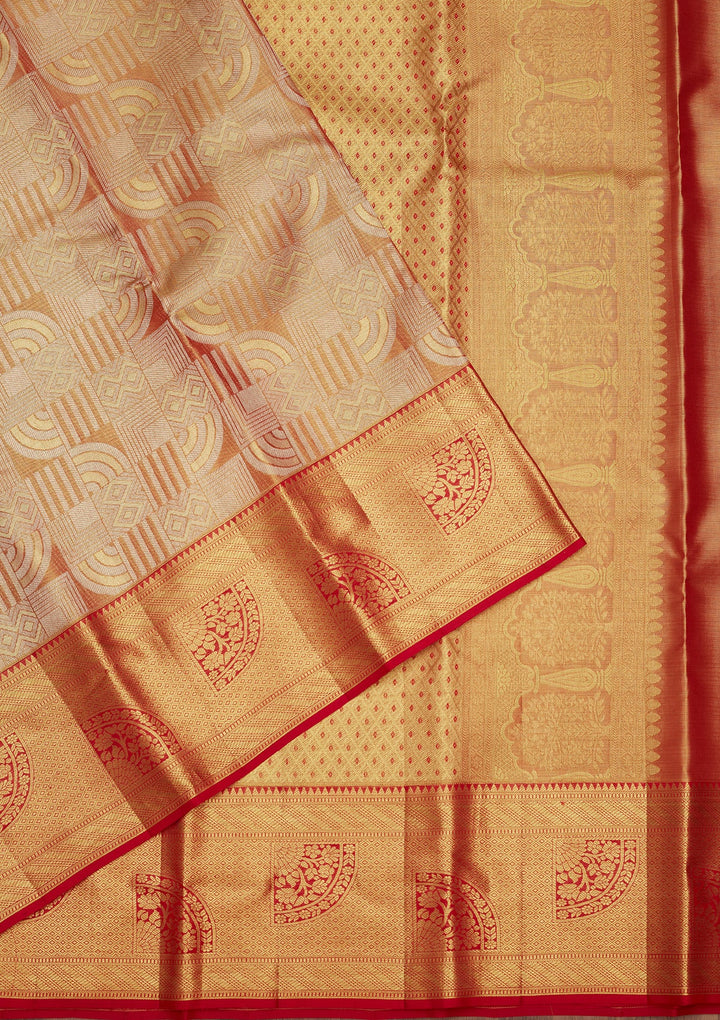 Red Zariwork (Gold) Pure Silk Saree