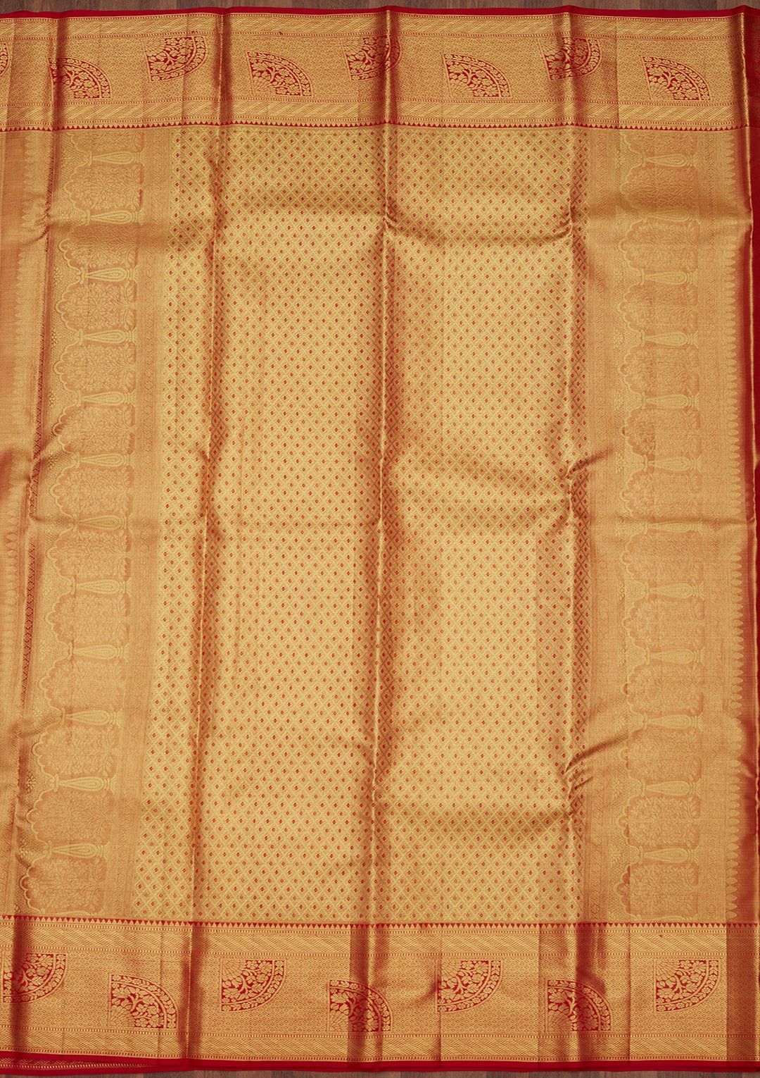 Red Zariwork (Gold) Pure Silk Saree