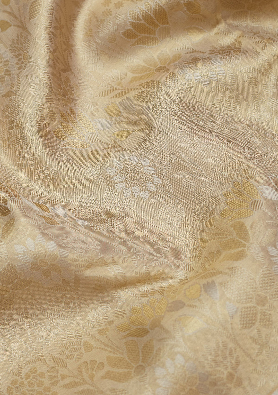 White Zariwork (Gold) Pure Silk Saree