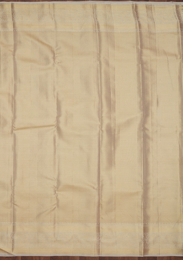 White Zariwork (Gold) Pure Silk Saree