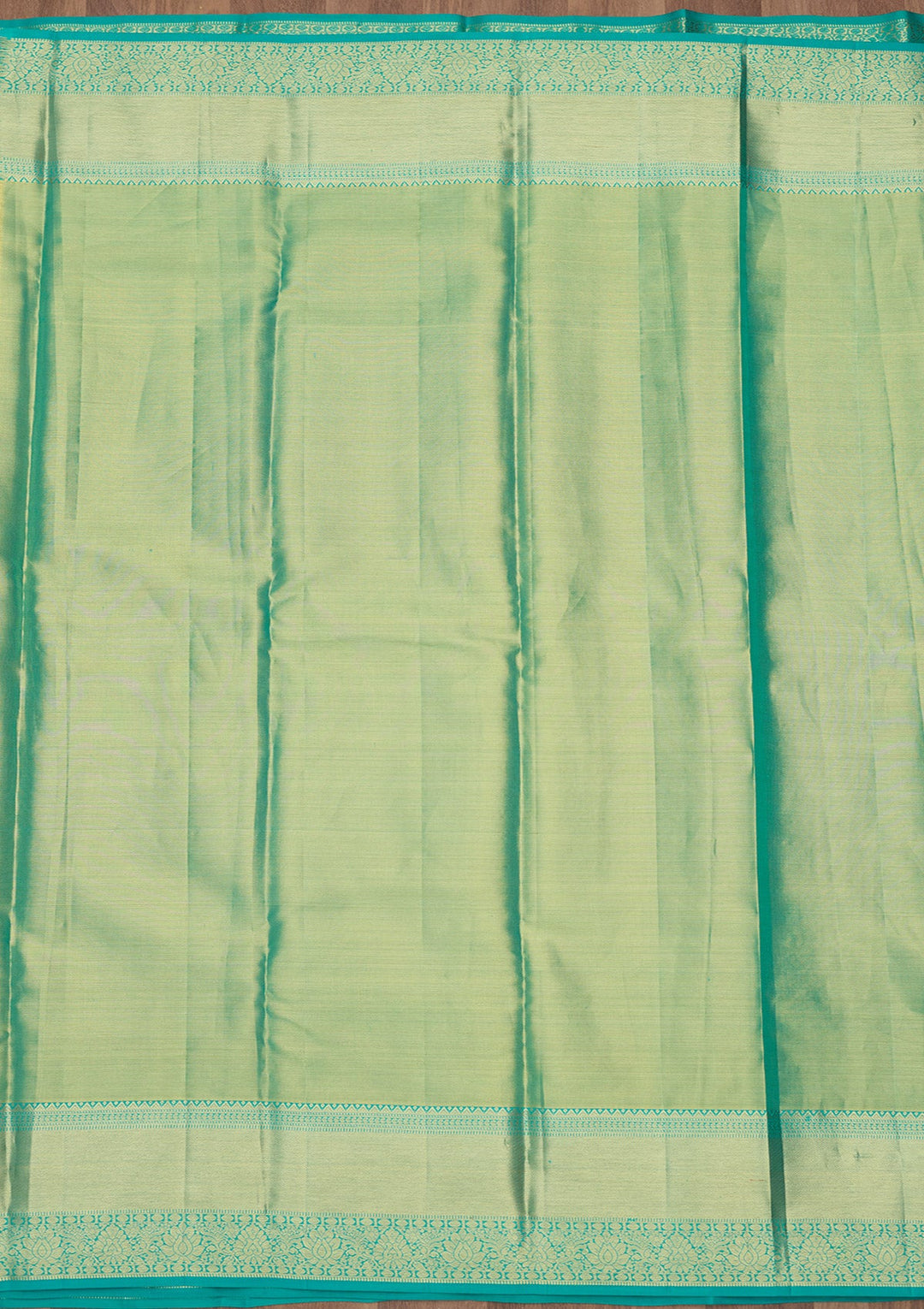 Sea Green Zariwork (Gold) Pure Silk Saree