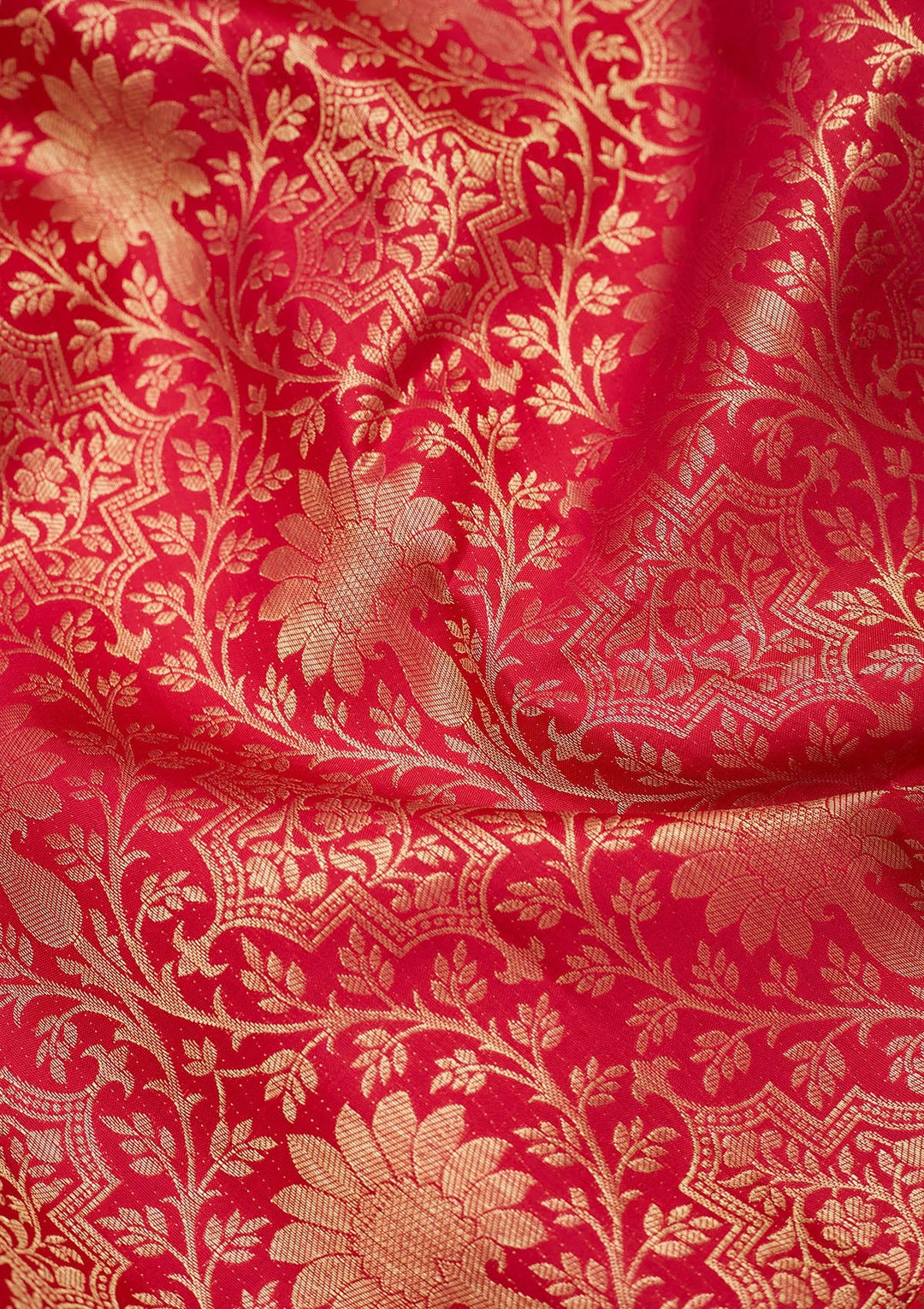 Rani Pink Zariwork (Gold) Pure Silk Saree