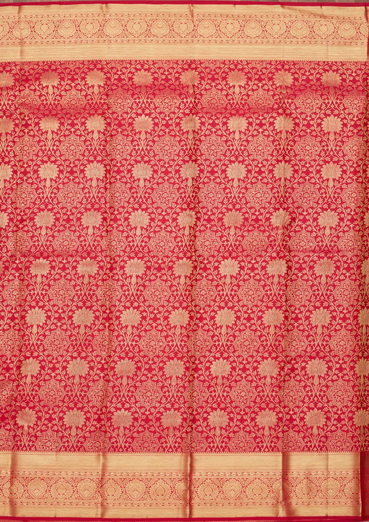 Rani Pink Zariwork (Gold) Pure Silk Saree