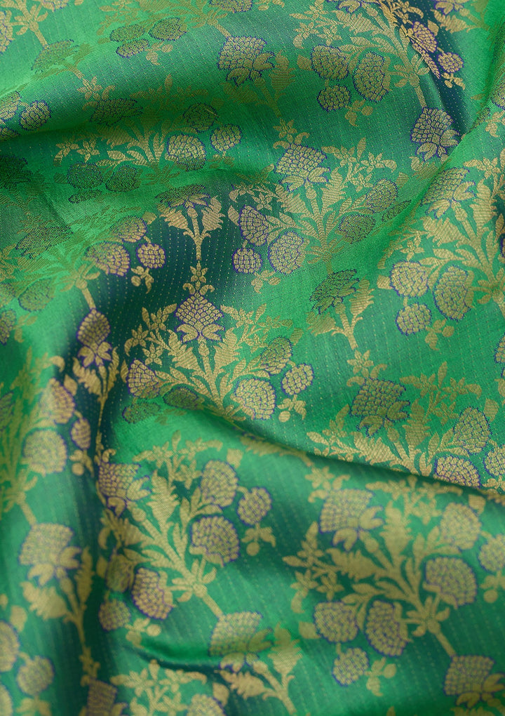 Rama Green Dharmavaram Pure Silk Saree