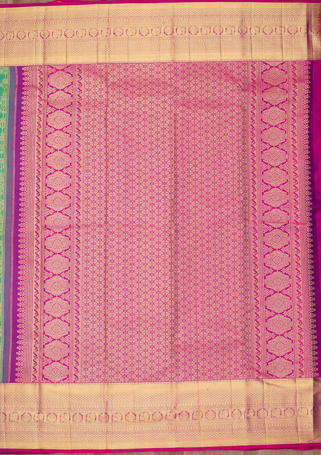 Rama Green Dharmavaram Pure Silk Saree