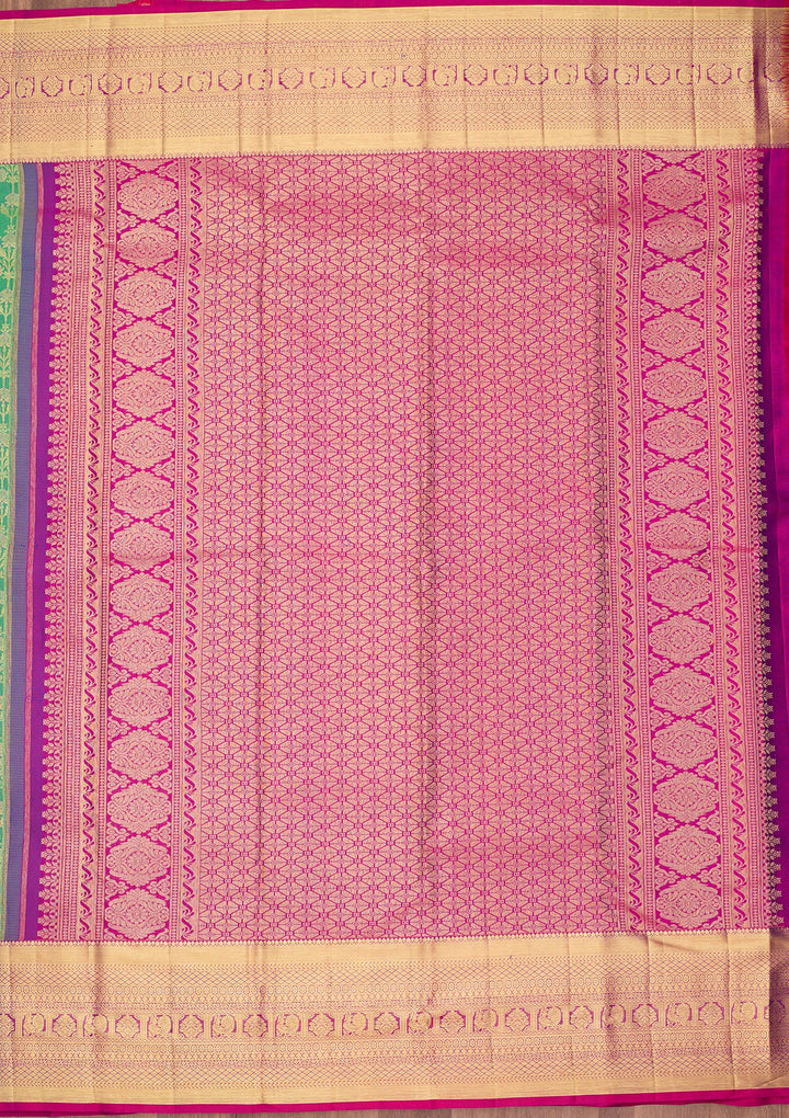 Rama Green Dharmavaram Pure Silk Saree