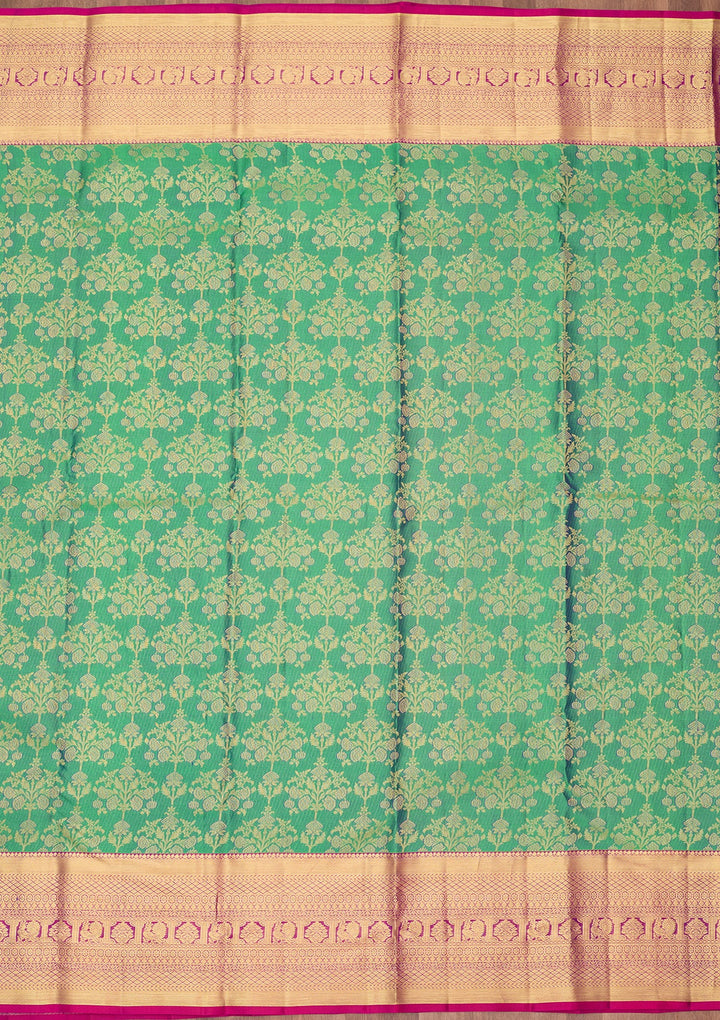 Rama Green Dharmavaram Pure Silk Saree