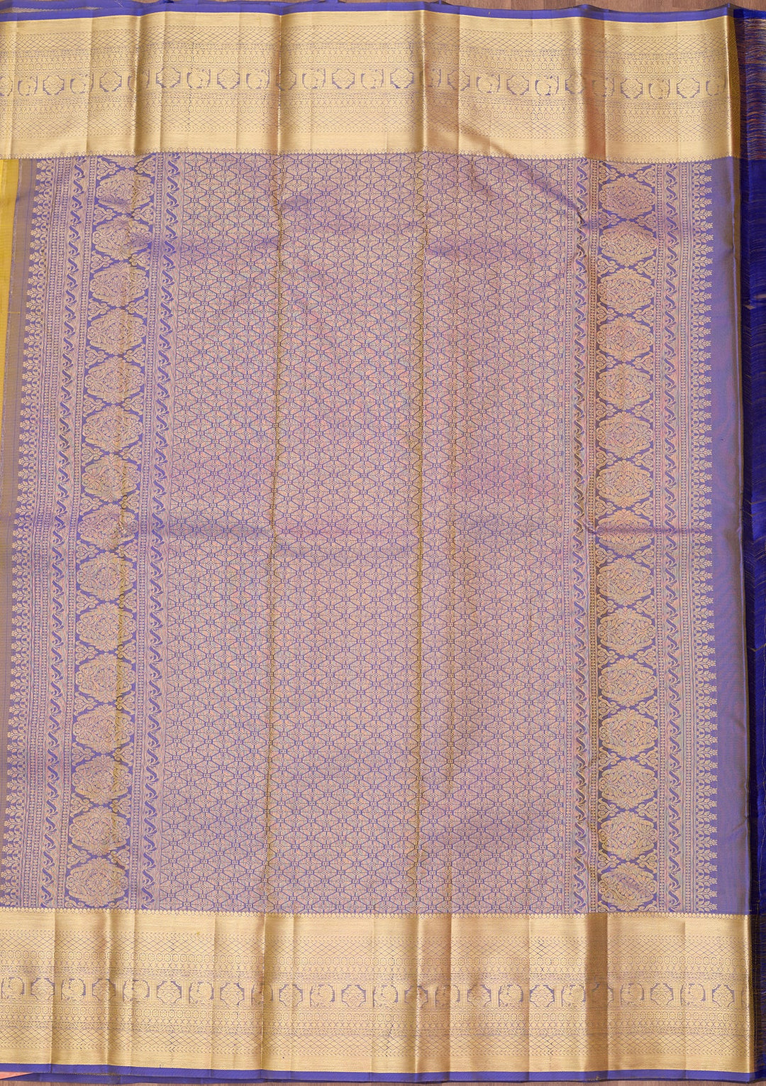 Yellow Dharmavaram Pure Silk Saree