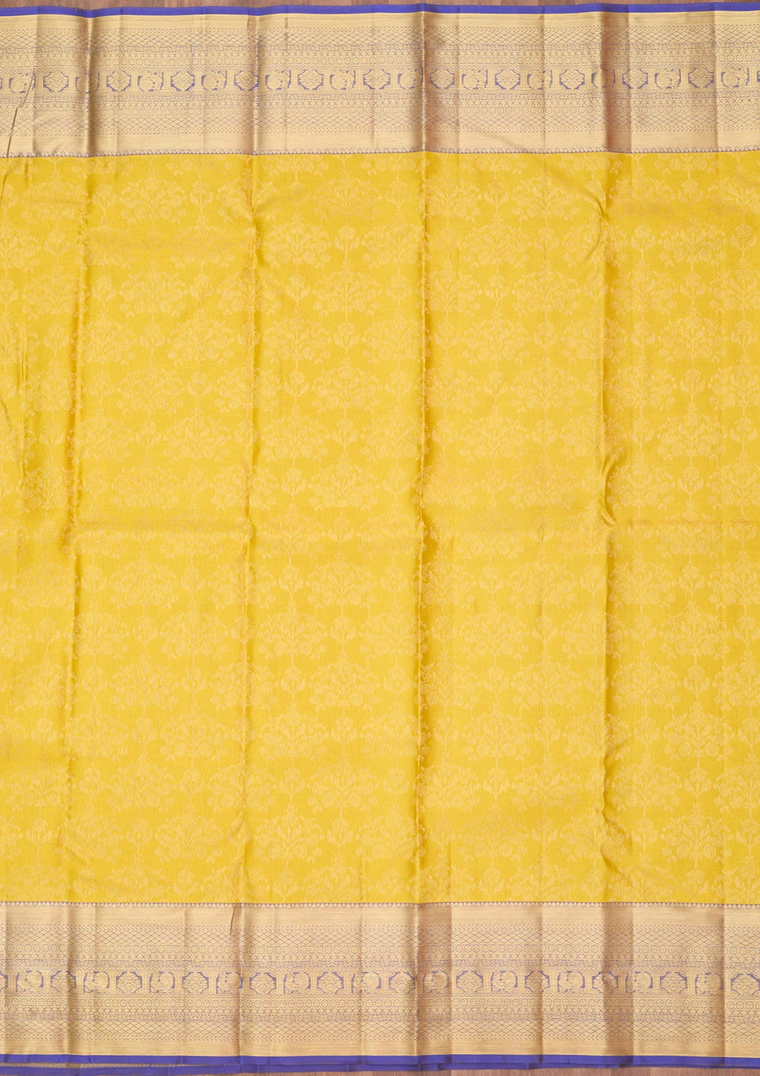 Yellow Dharmavaram Pure Silk Saree