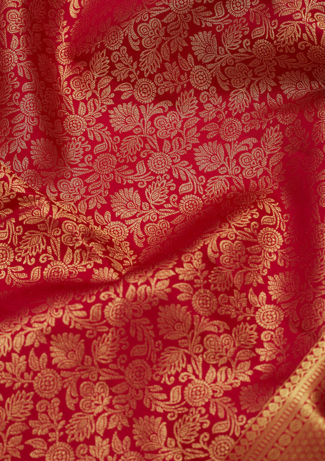 Rani Pink Zariwork (Gold) Pure Silk Saree